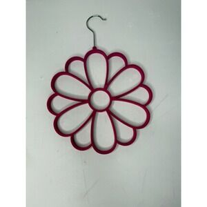 Daisy Flower Scarf Hanger Organizer 10 Loop Pink Plastic